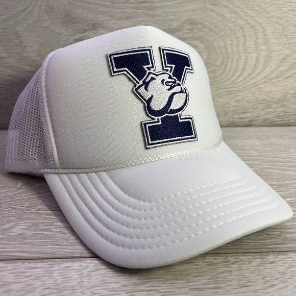 OTTO Accessories New Vintage Style Yale White Trucker Hat Cap